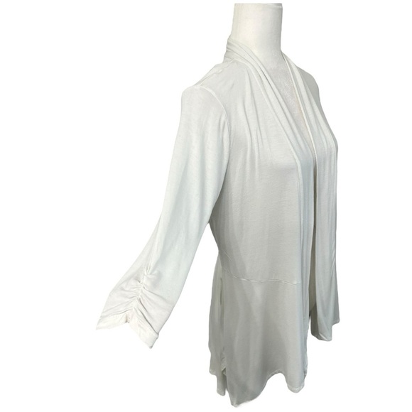 AB Studio Women's Off White Cardigan Sweater - Picture 3 of 11